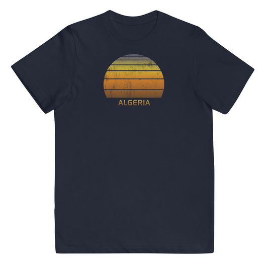 Retro Algeria Vintage Sunset Vacation Souvenir Youth Jersey T-Shirt