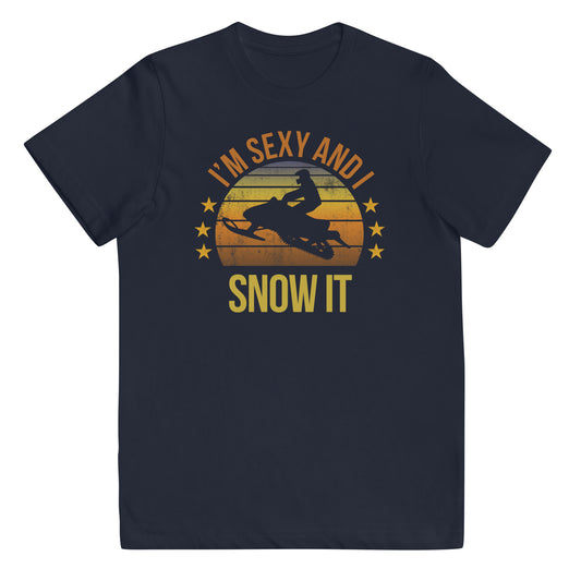 Funny Snow Mobile Fan Snowmobile Quote Joke Sarcastic Phrase Youth Jersey T-Shirt