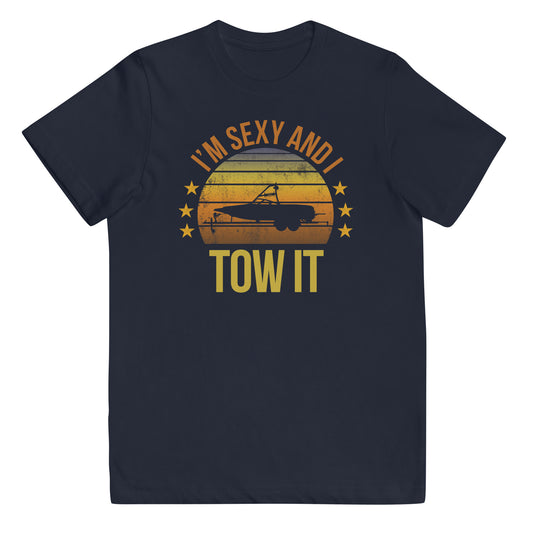 Funny Boater Boating Fan Lover Quote Joke Sarcastic Phrase Youth Jersey T-Shirt