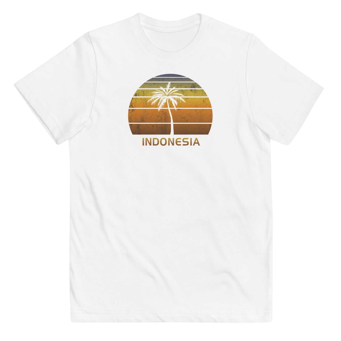 Retro Indonesia Vintage Sunset Beach Vacation Souvenir Youth Jersey T-Shirt