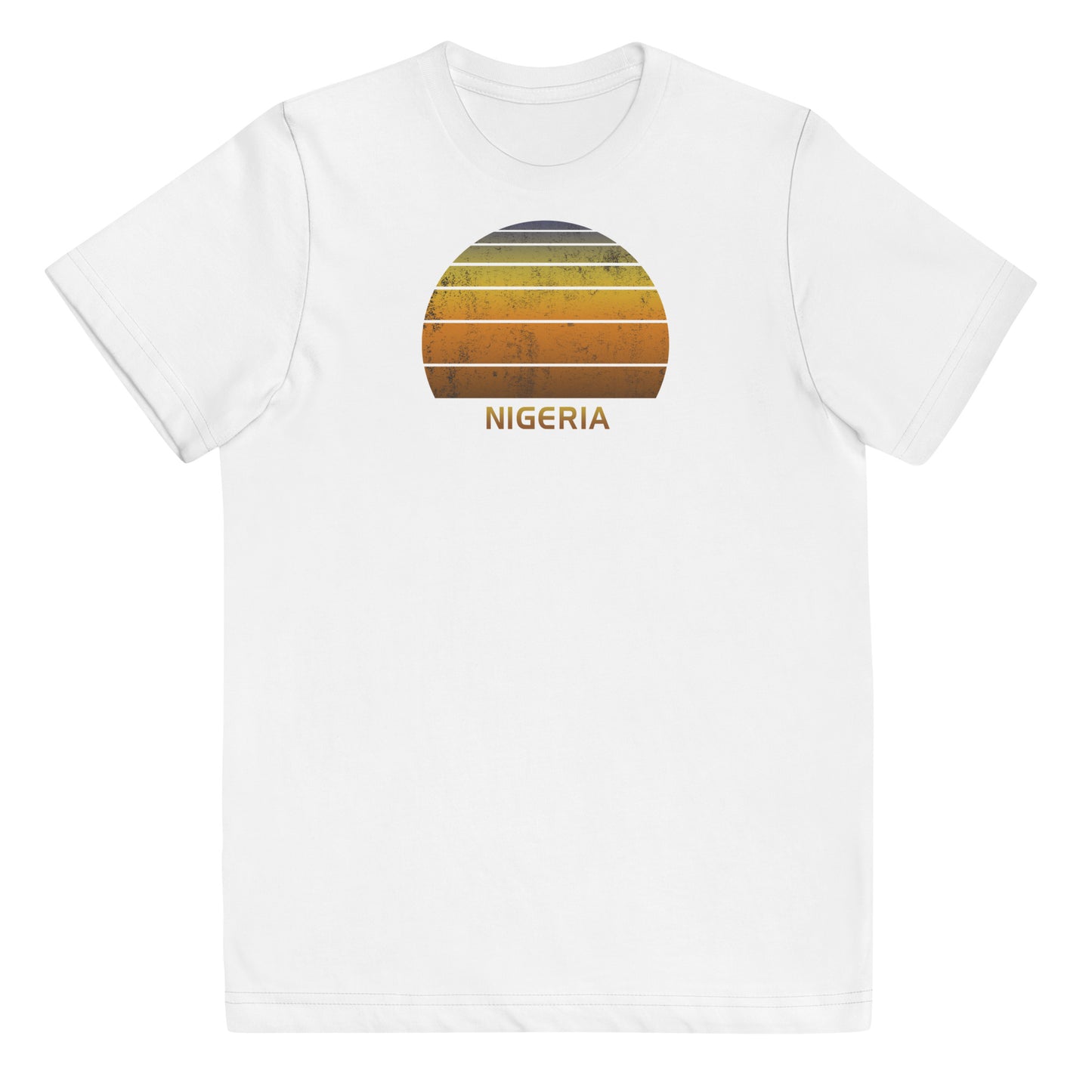 Retro Nigeria Africa Vintage Sunset Vacation Souvenir Youth Jersey T-Shirt