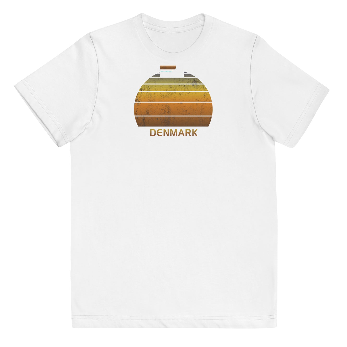 Retro Denmark Vintage Sunset Vacation Souvenir Youth Jersey T-Shirt