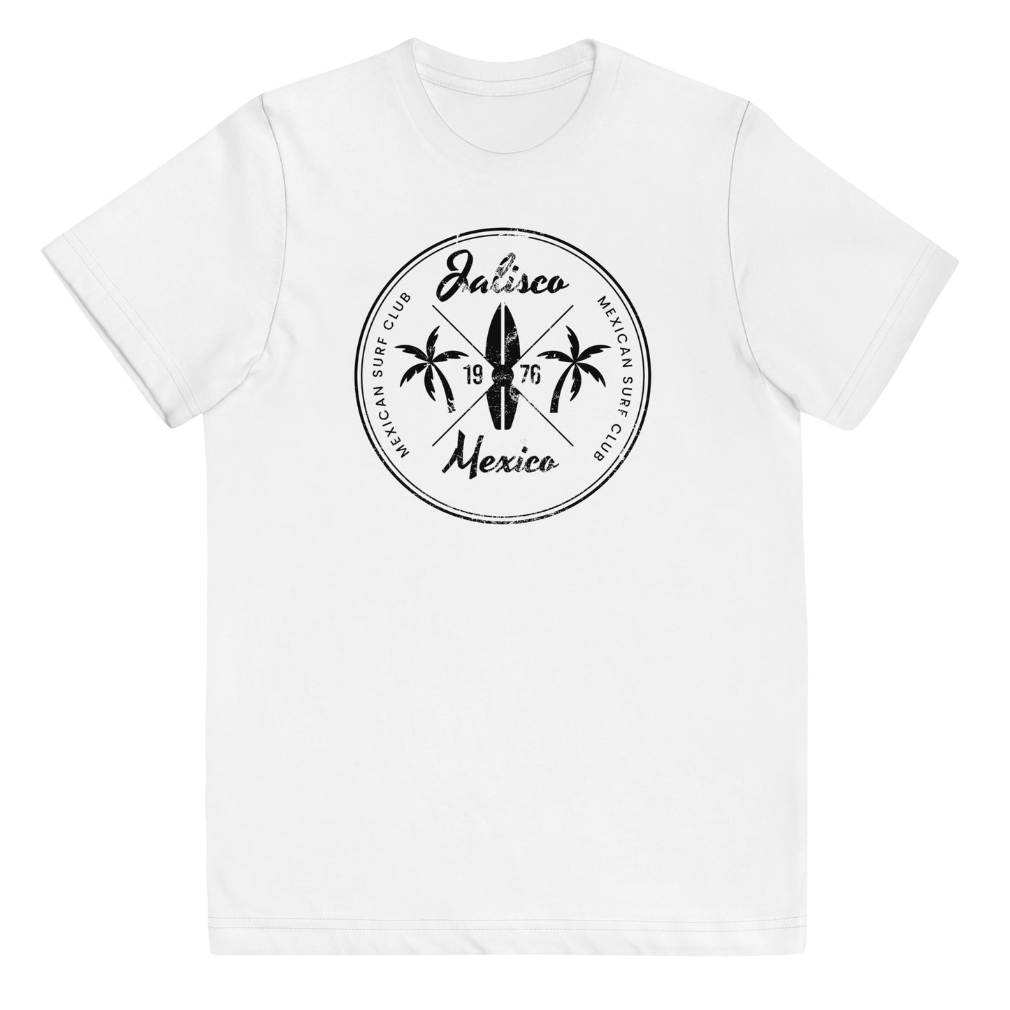 Retro Jalisco Mexico Beach Surfing Fan Vacation Souvenir Youth Jersey T-Shirt