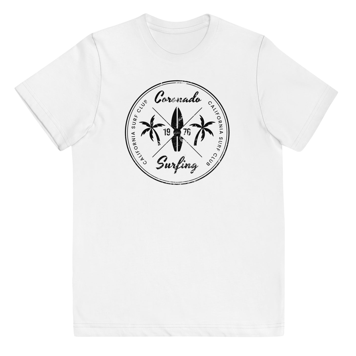 Retro Coronado California Beach Surfing Fan Vacation Souvenir Youth Jersey T-Shirt