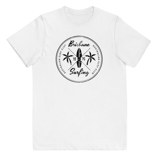 Retro Brisbane Australia Beach Surfing Fan Vacation Souvenir Youth Jersey T-Shirt