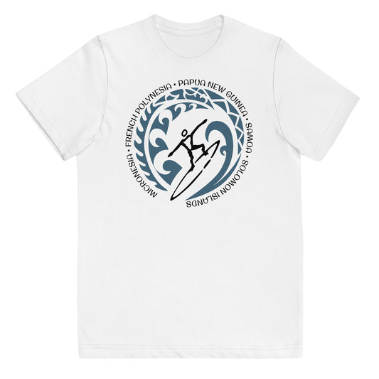 South Pacific Micronesia Samoa Youth Jersey T-Shirt Vintage Surfing Fan Lover