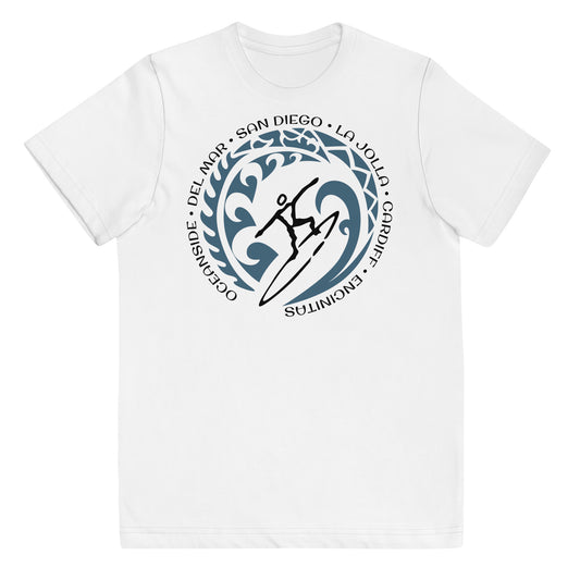 San Diego Area California Youth Jersey T-Shirt Vintage Surfing Fan