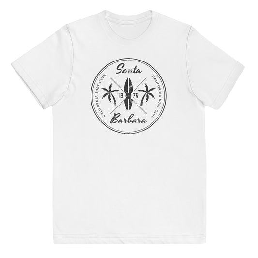Vintage Santa Barbara California Surfing Fan Surfer Youth Jersey T-Shirt