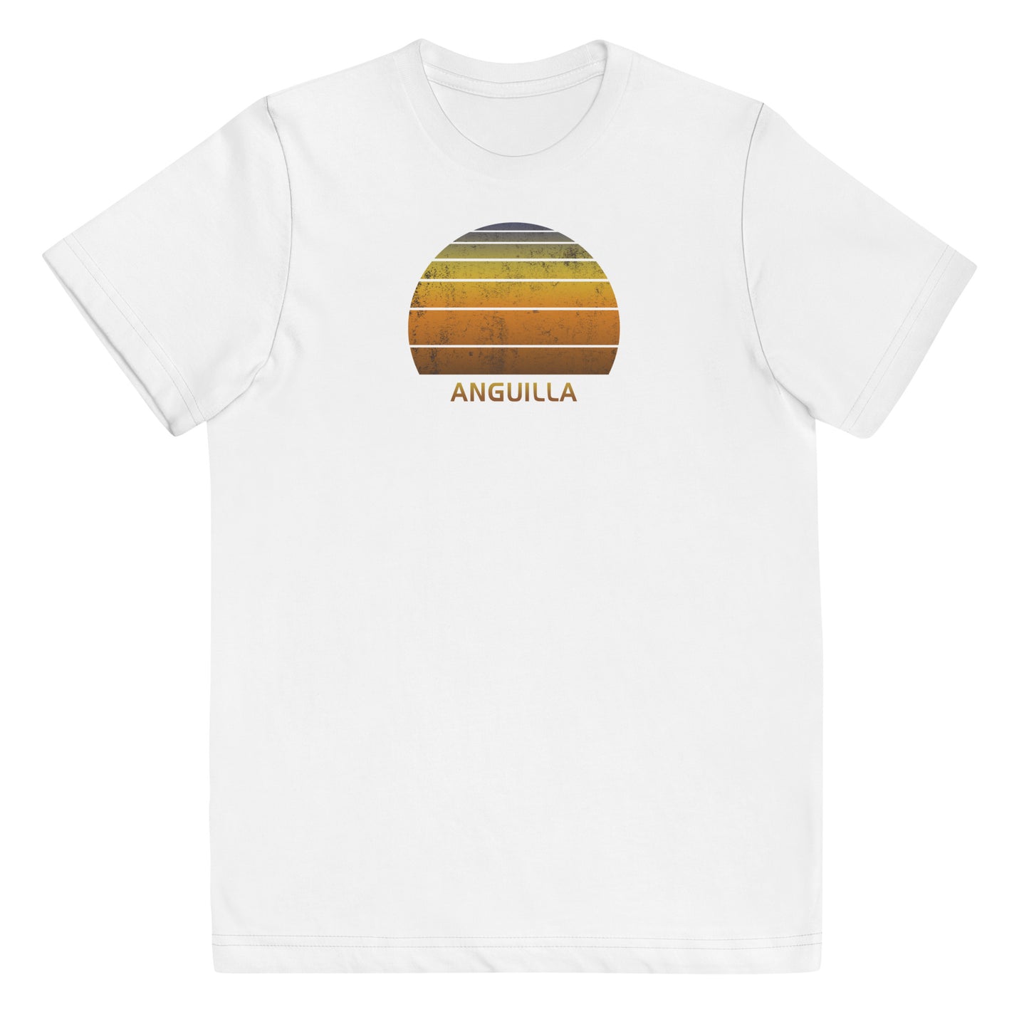 Retro Anguilla Vintage Sunset Vacation Souvenir Youth Jersey T-Shirt