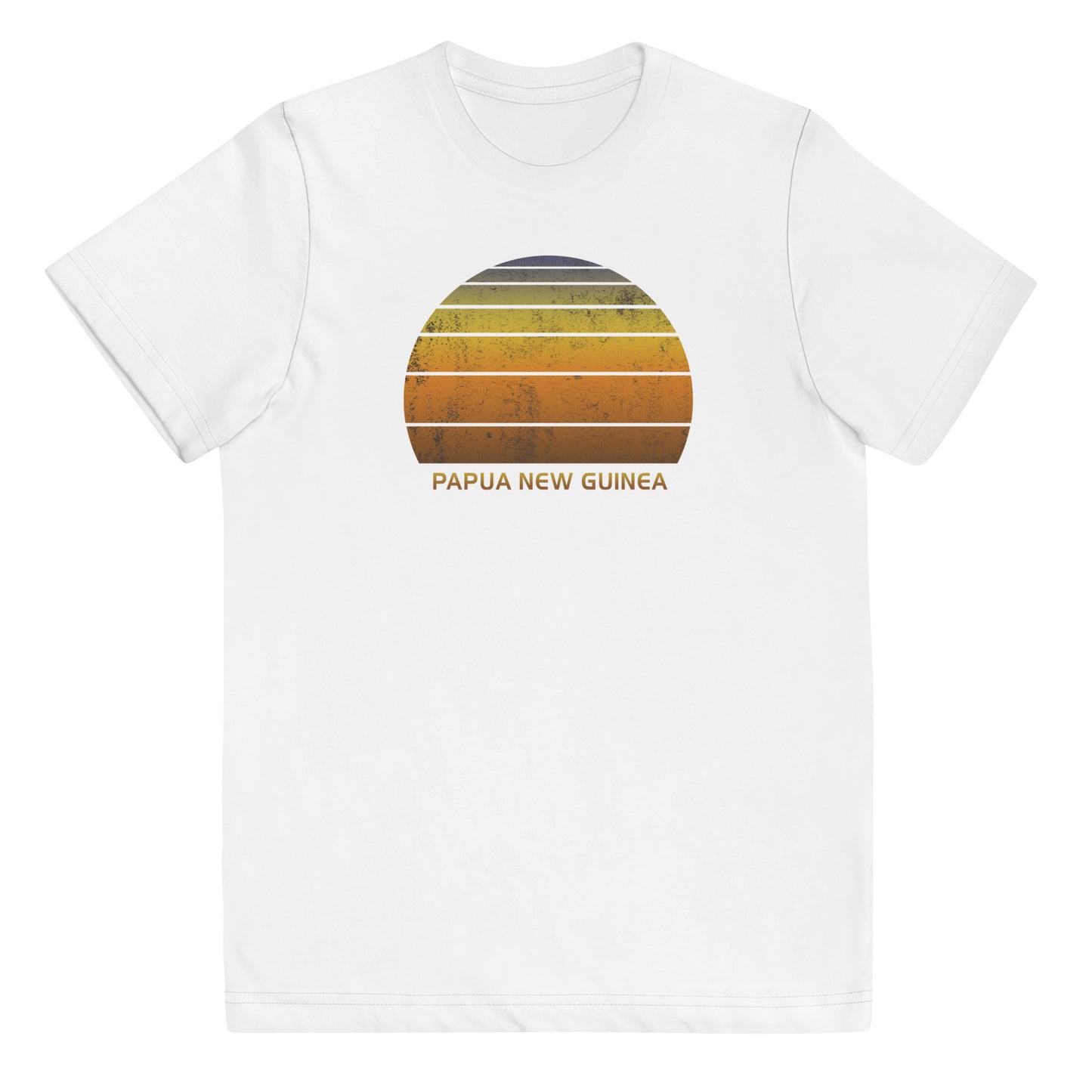 Retro Papua New Guinea Sunset Vintage Native Vacation Souvenir Youth Jersey T-Shirt