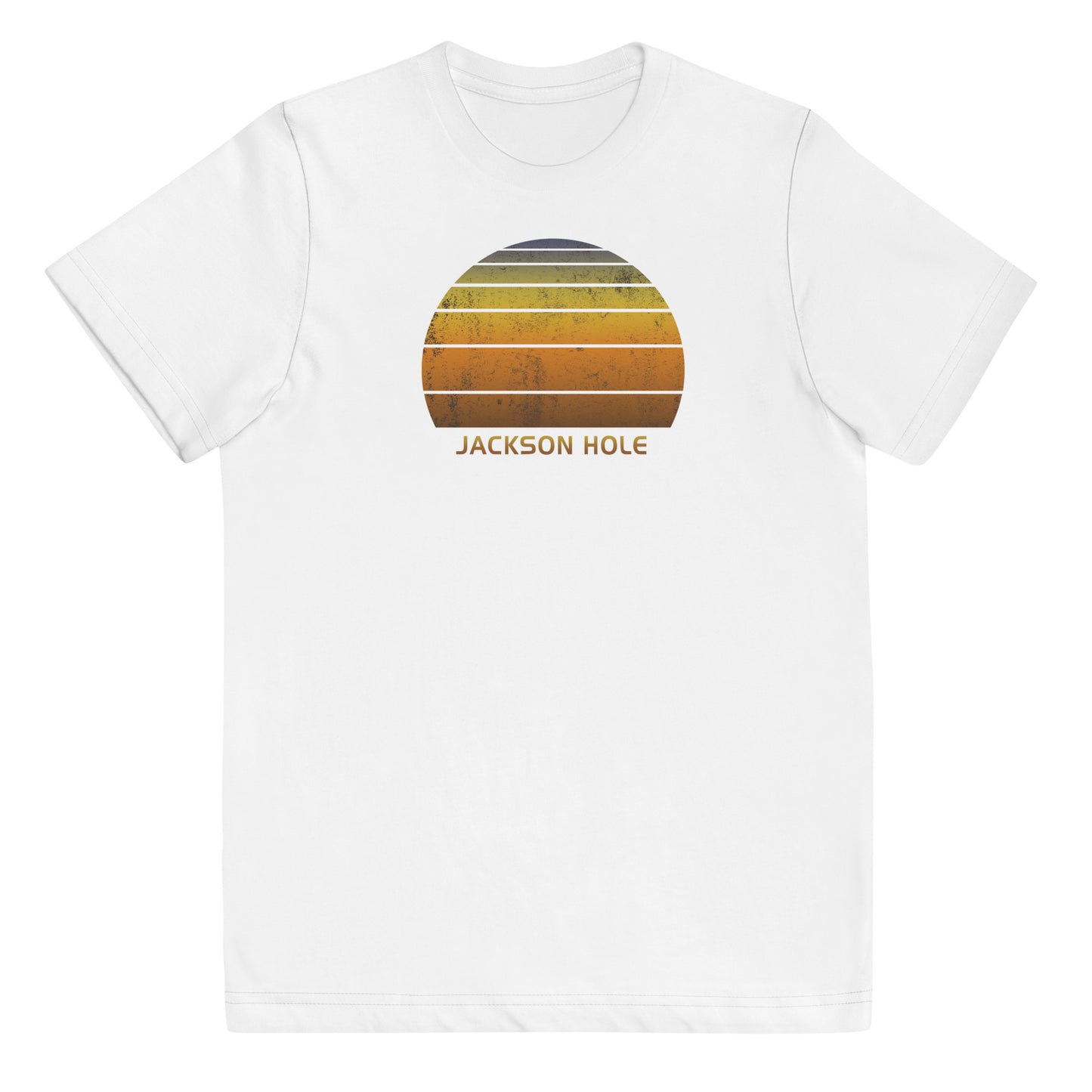 Retro Jackson Hole Wyoming Youth Jersey T-Shirt Vintage Sunset Vacation Souvenir