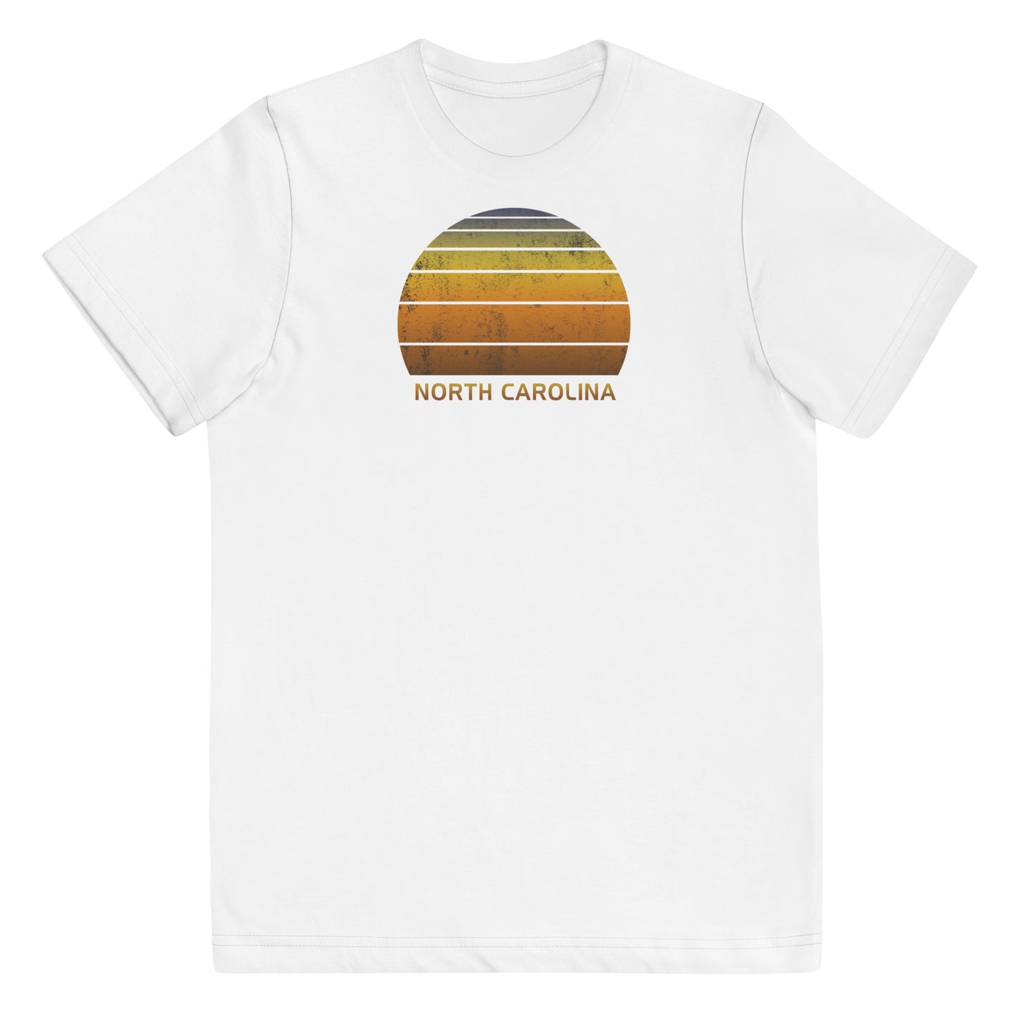 Retro North Carolina Youth Jersey T-Shirt Vintage Sunset Vacation Souvenir