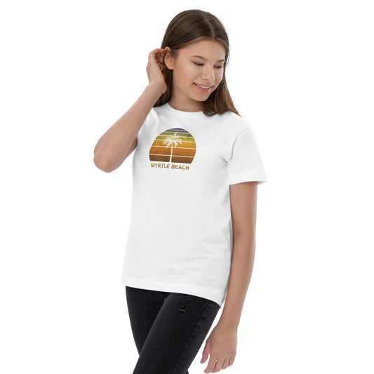 Retro Myrtle Beach Vintage Sunset Vacation Souvenir Youth Jersey T-Shirt
