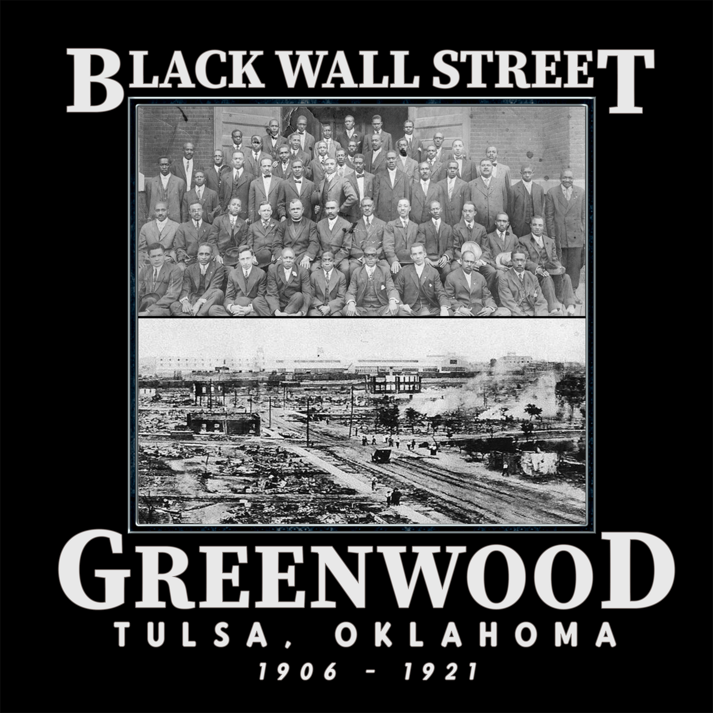 Black Wall Street Tulsa Massacre African American History Women's Racerback Tank Top