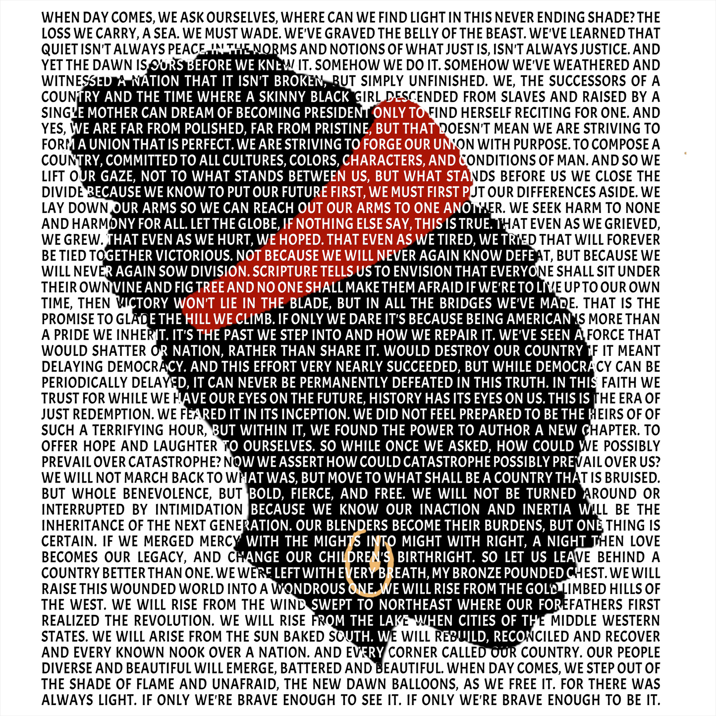 Amanda Gorman The Hill We Climb Poem 2021 Presidential Inauguration Souvenir Women's Racerback Tank Top