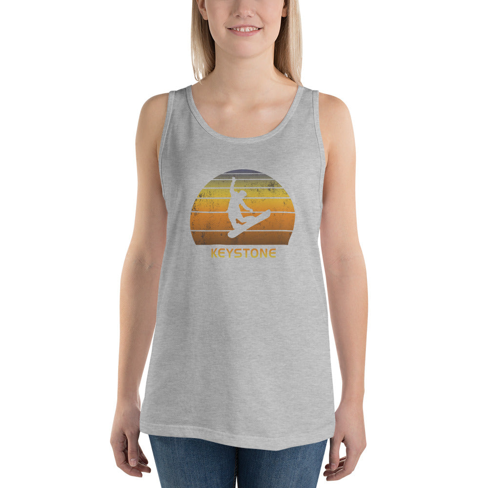 Retro Keystone Colorado Snowboarding Fan Unisex Tank Top