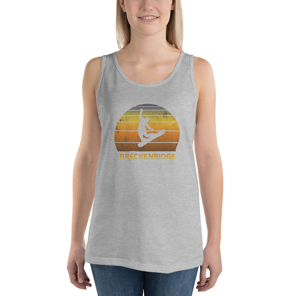 Retro Breckenridge Colorado Snowboarding Fan Unisex Tank Top