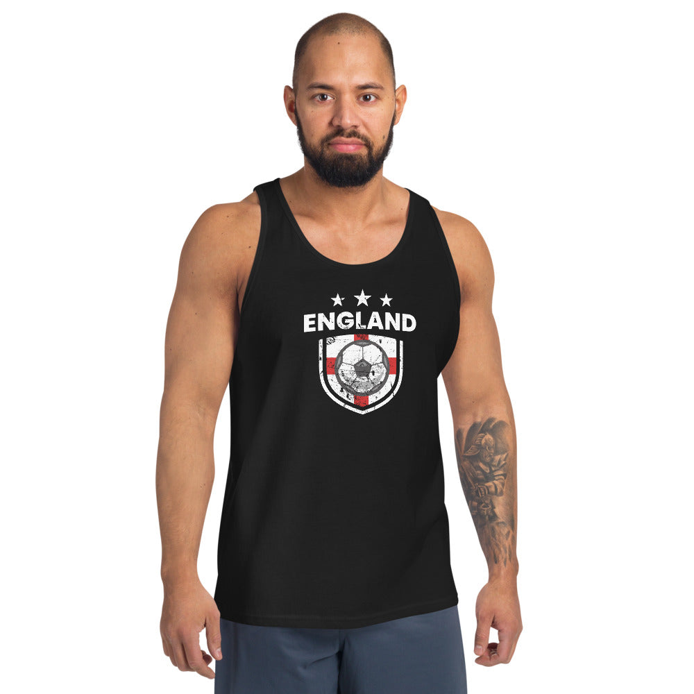 Retro England Soccer Team Football Fan English Flag Unisex Tank Top