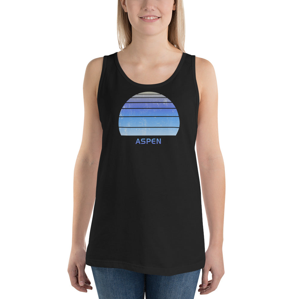 Retro Aspen Colorado Ski Skiing Fan Unisex Tank Top