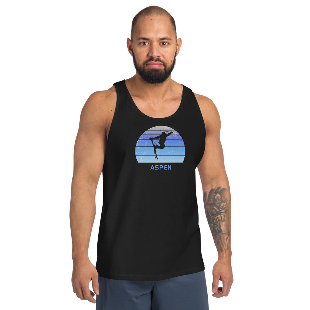 Retro Aspen Colorado Skiing Fan Unisex Tank Top