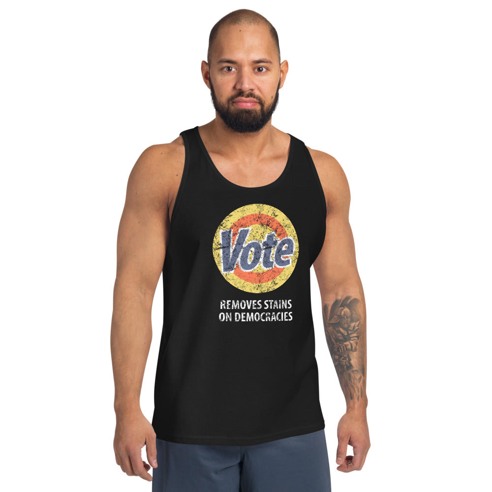 Vote Parody Political Democrats Funny Anti Trump Joke Unisex Tank Top