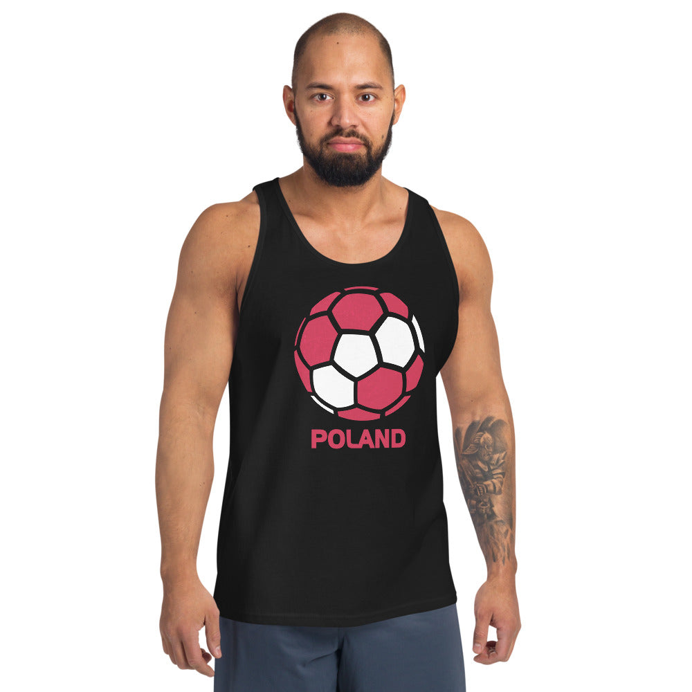 Poland National Soccer Team Football Country Flag Pride Unisex Tank Top