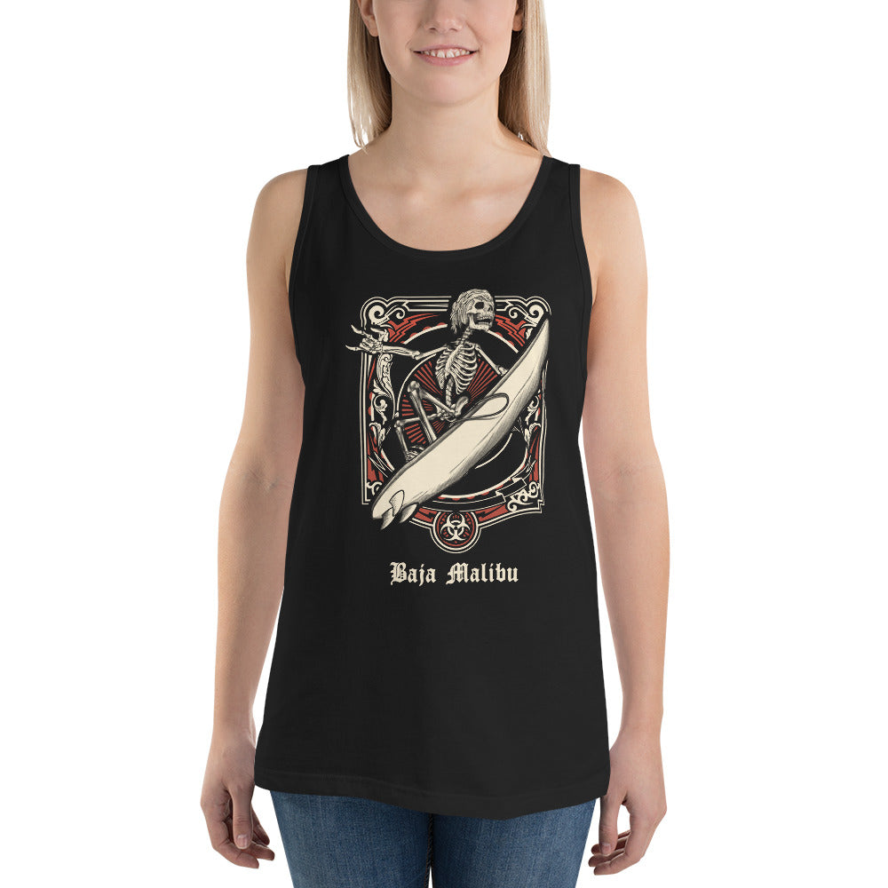 Cool Baja Malibu Mexico Surfing Fan Surfer Unisex Tank Top
