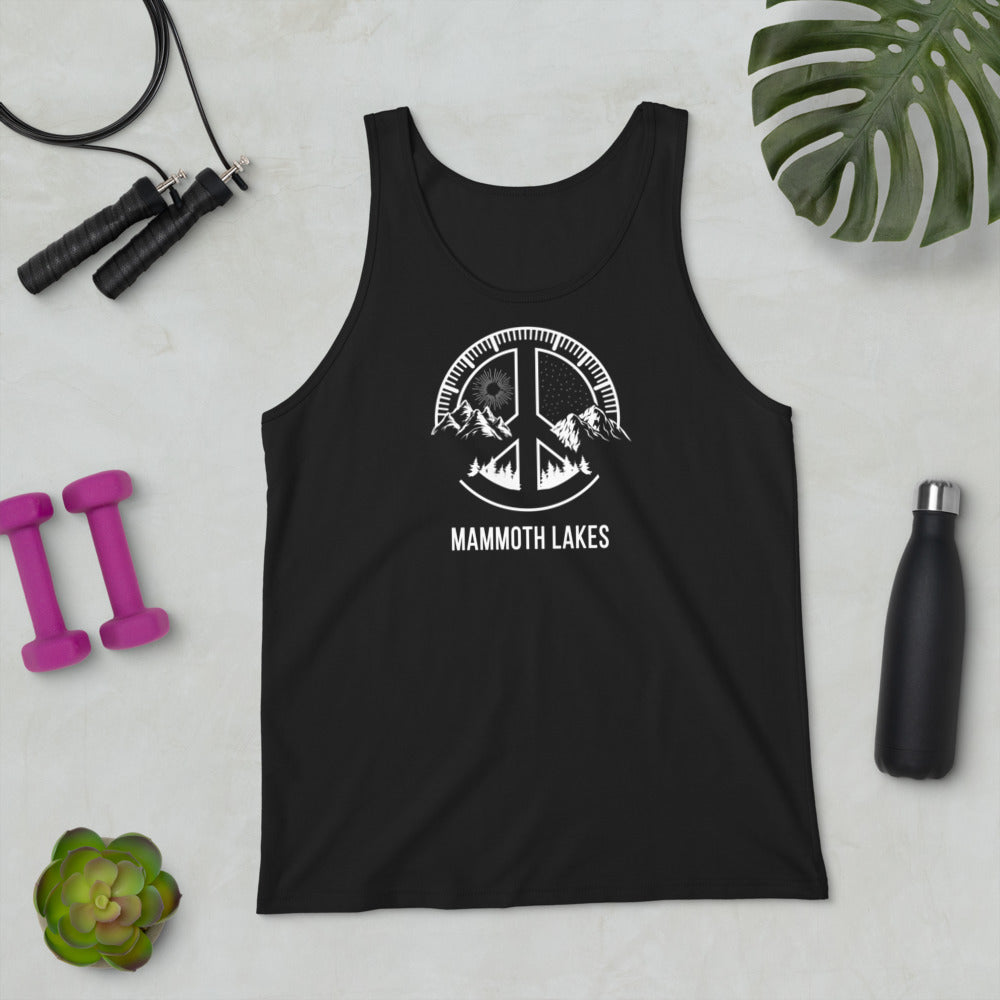Mammoth Lakes California Skiing Snowboarding Camping Fan Unisex Tank Top