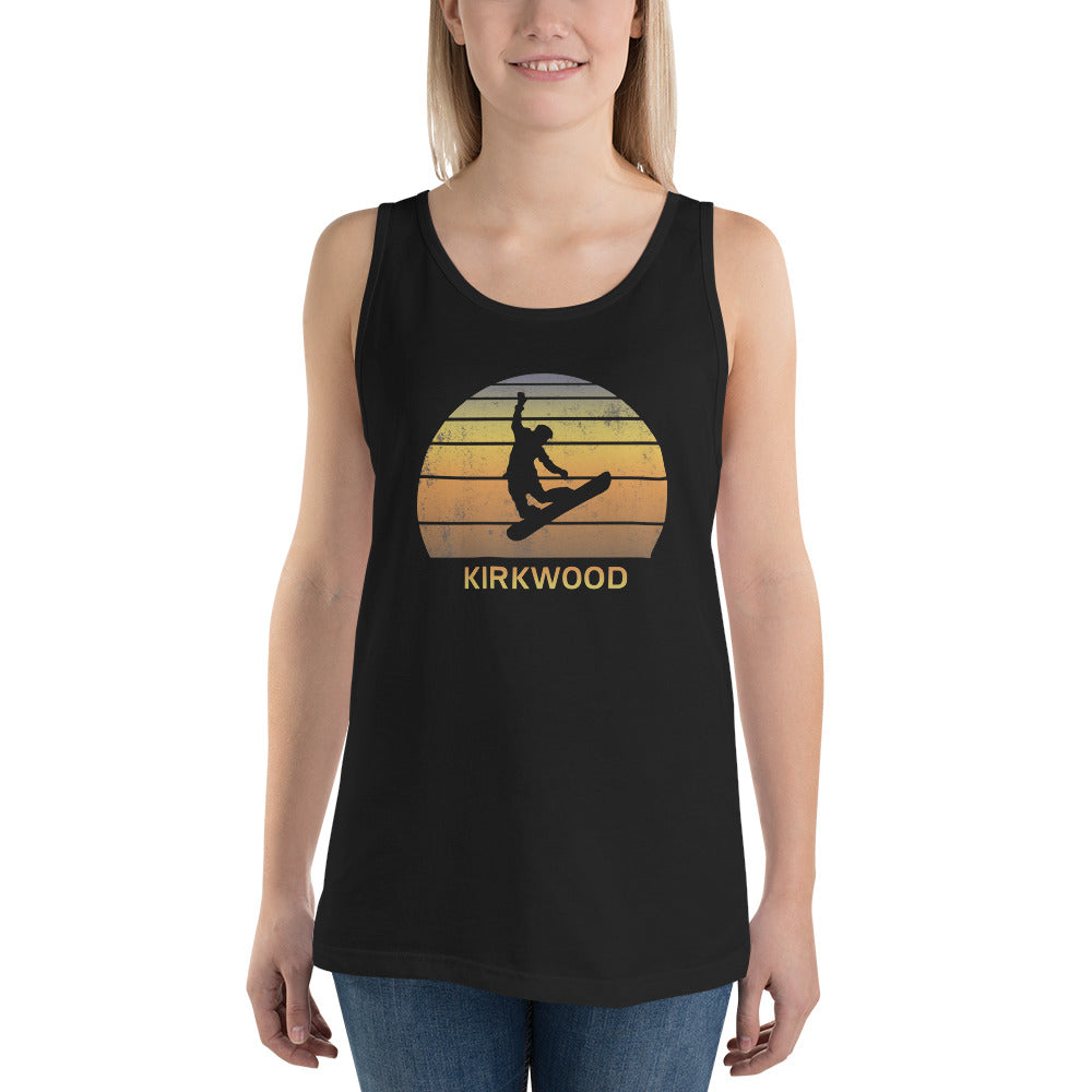 Retro Kirkwood California Snowboarding Fan Unisex Tank Top