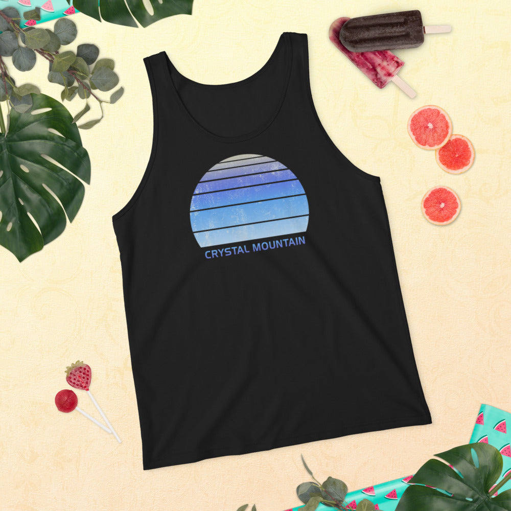 Retro Crystal Mountain Ski Skiing Fan Unisex Tank Top
