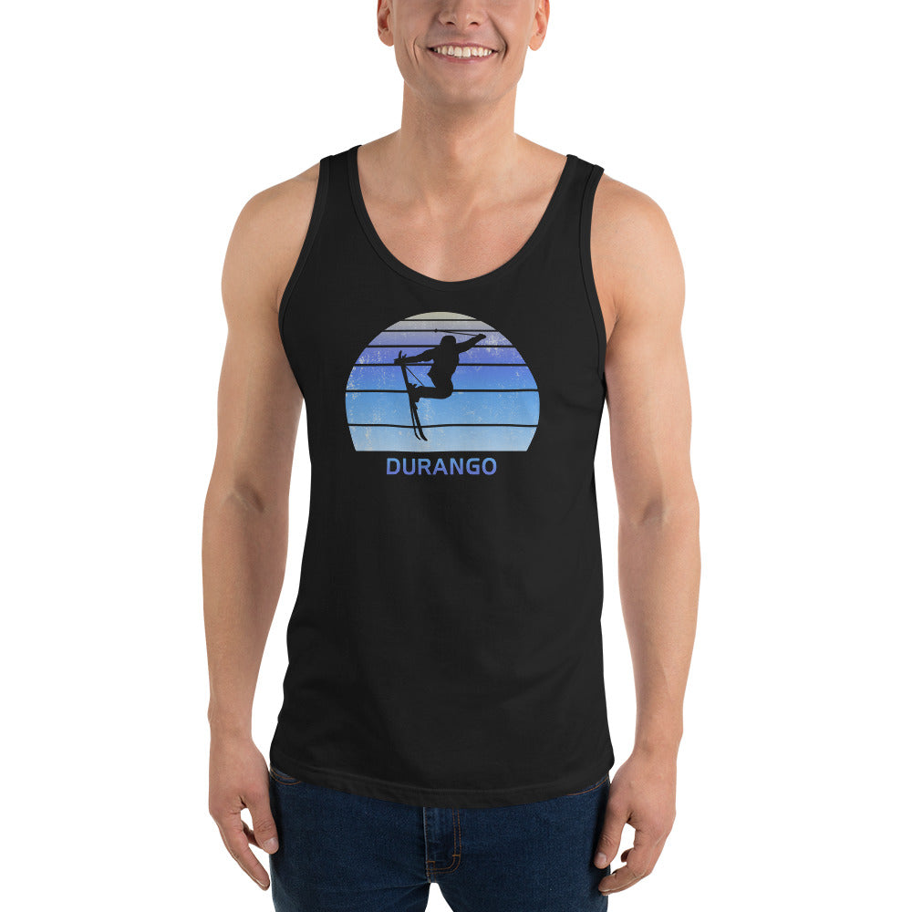 Retro Durango Colorado Skiing Fan Unisex Tank Top