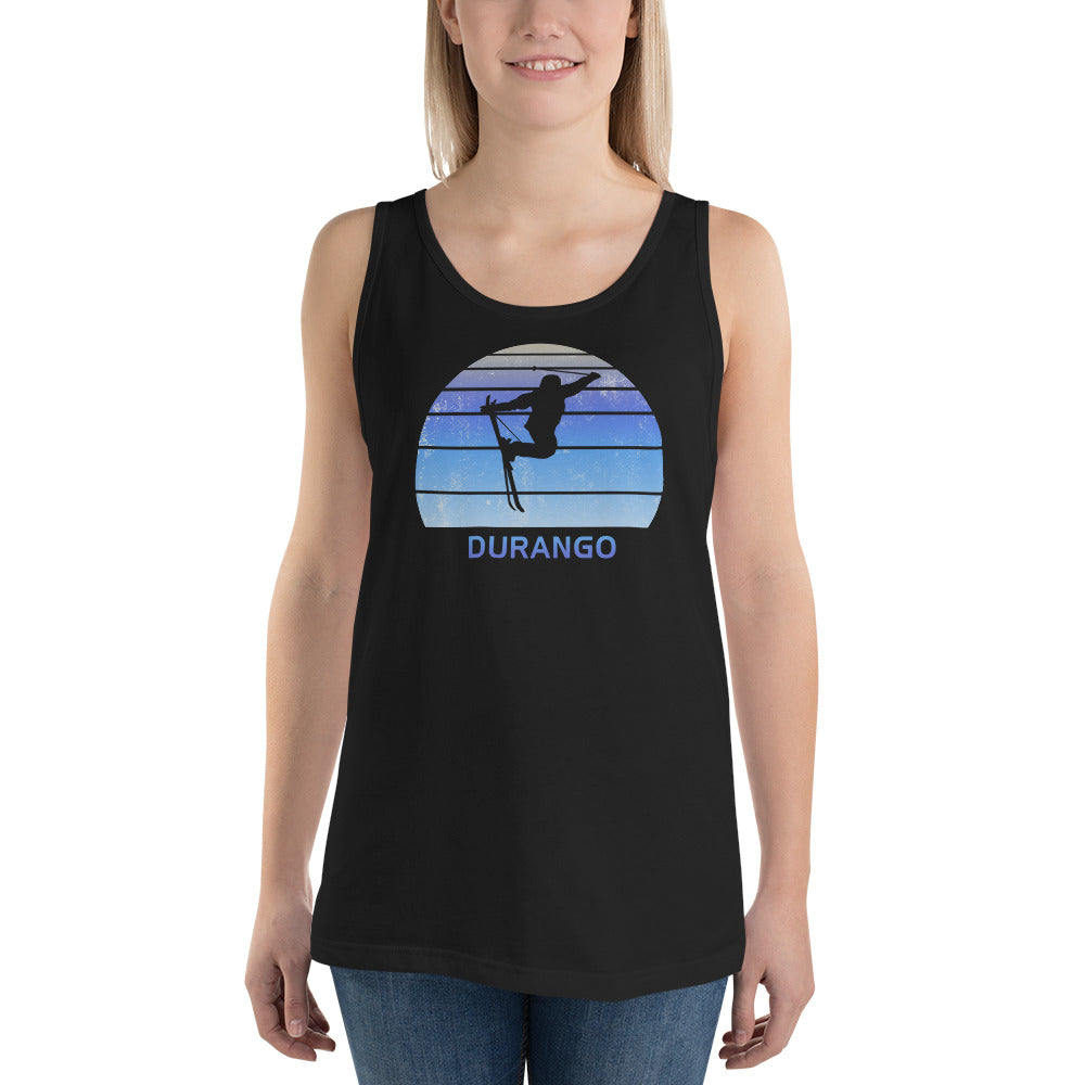 Retro Durango Colorado Skiing Fan Unisex Tank Top