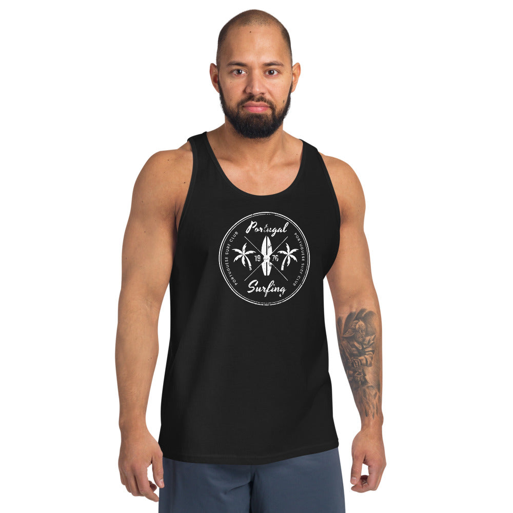 Retro Portugal Surfing Fan Beach Unisex Tank Top