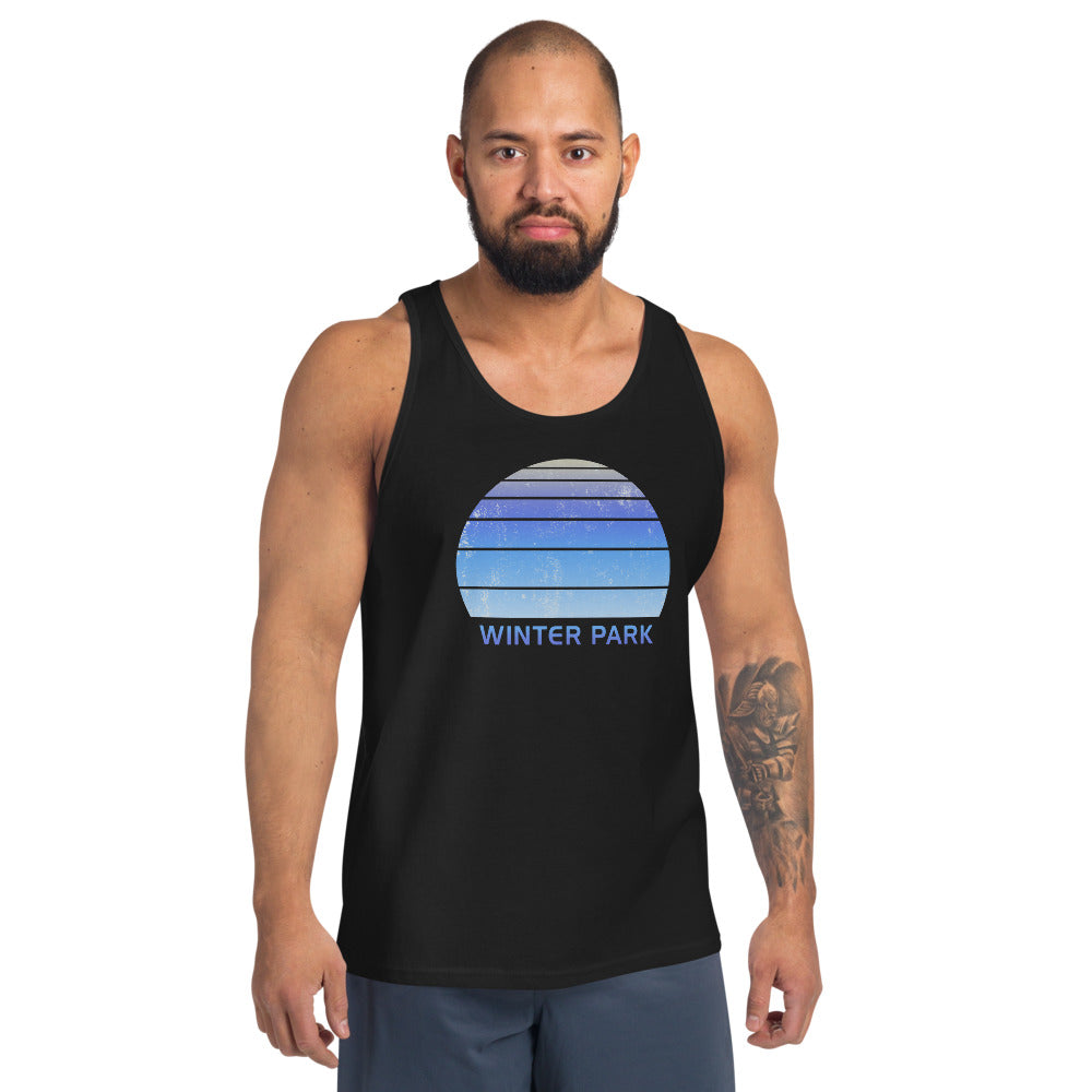 Retro Winter Park Colorado Ski Skiing Fan Unisex Tank Top