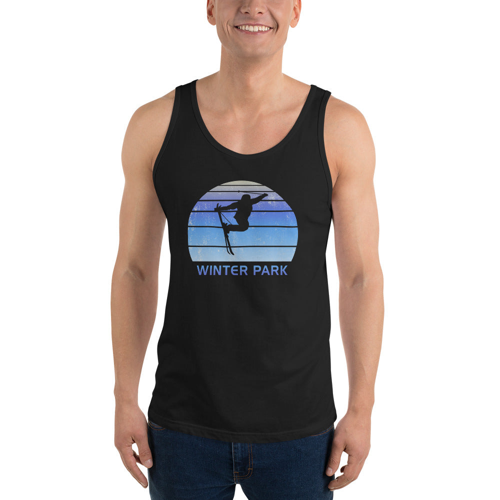 Retro Winter Park Colorado Skiing Fan Unisex Tank Top