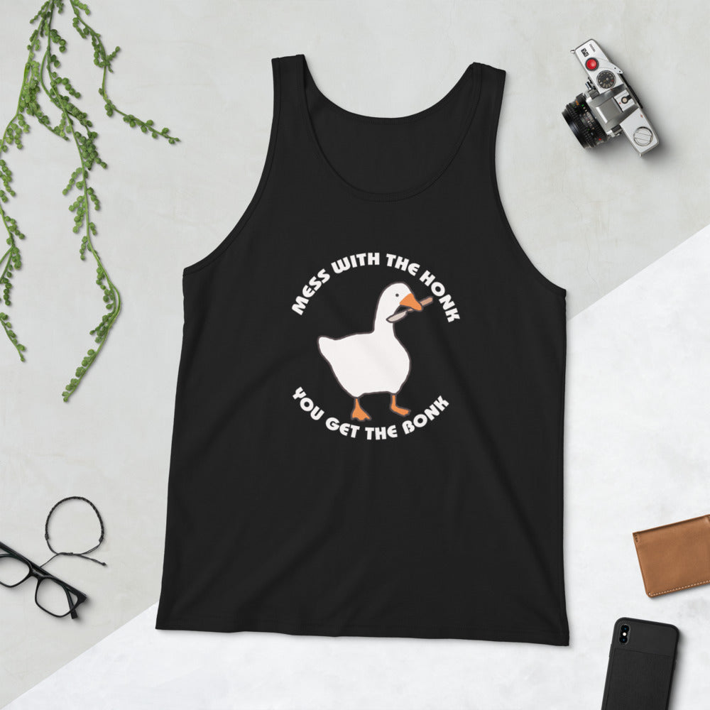 Untitled Goose Funny Honk Bonk Slogan Gamer Video Game Fan Unisex Tank Top