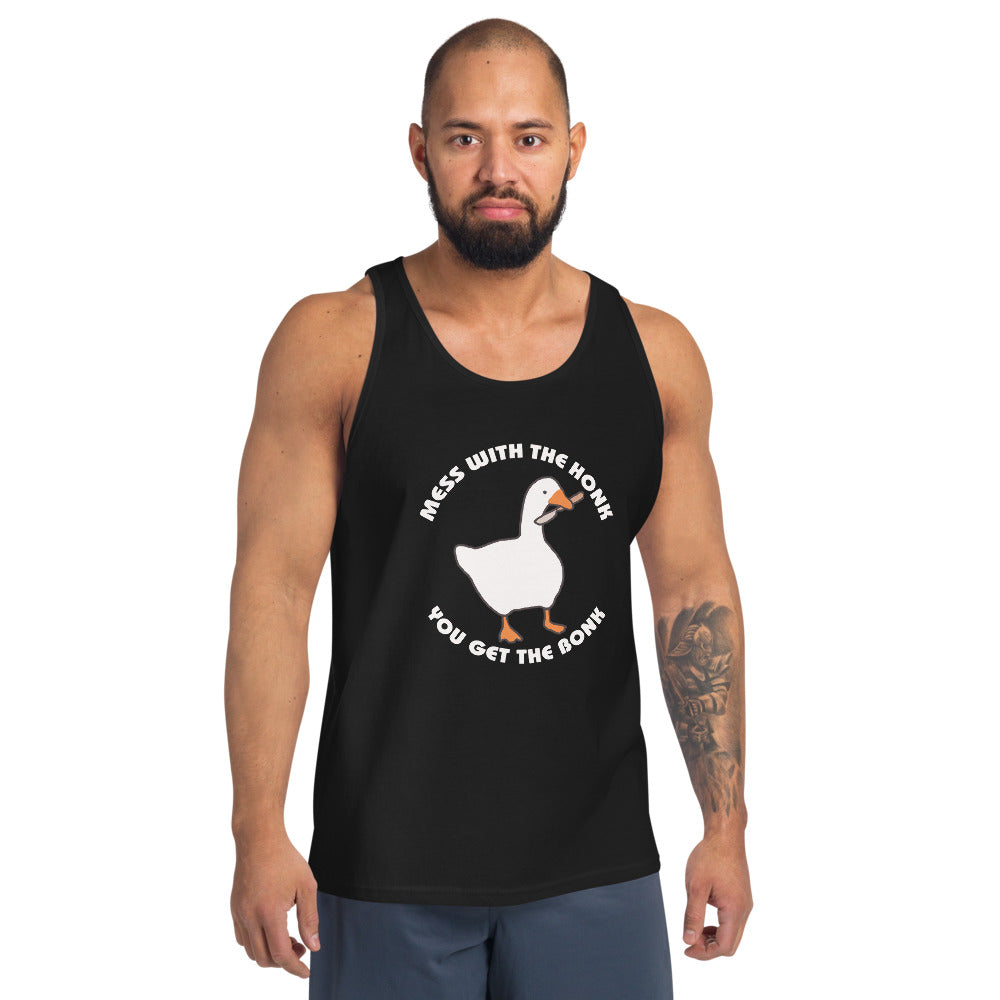 Untitled Goose Funny Honk Bonk Slogan Gamer Video Game Fan Unisex Tank Top