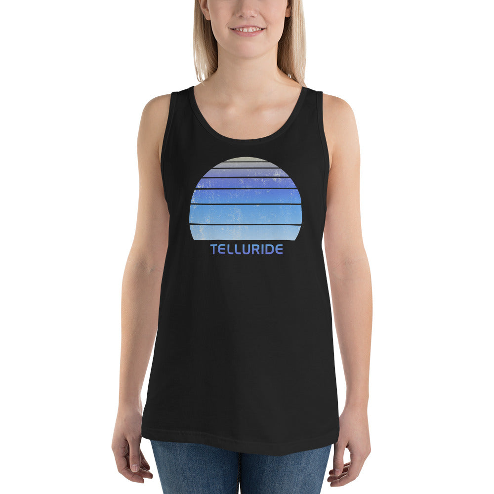 Retro Telluride Colorado Ski Skiing Fan Unisex Tank Top