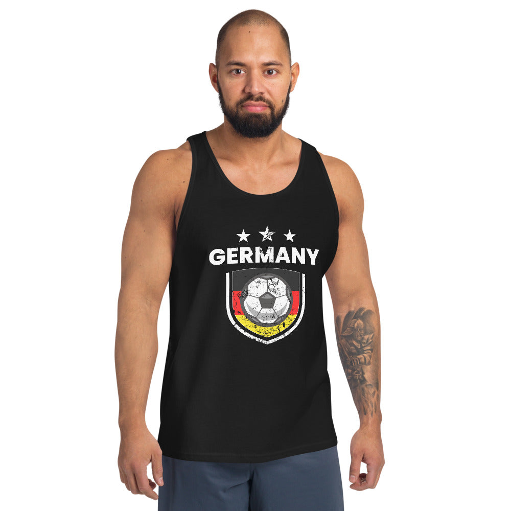 Retro Germany Soccer Team Football Fan Country Deutschland German Flag Unisex Tank Top