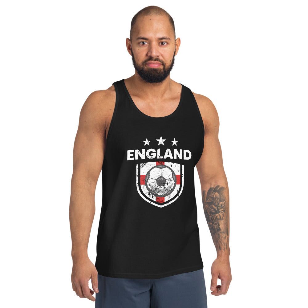 Retro England Soccer Team Football Fan English Flag Unisex Tank Top