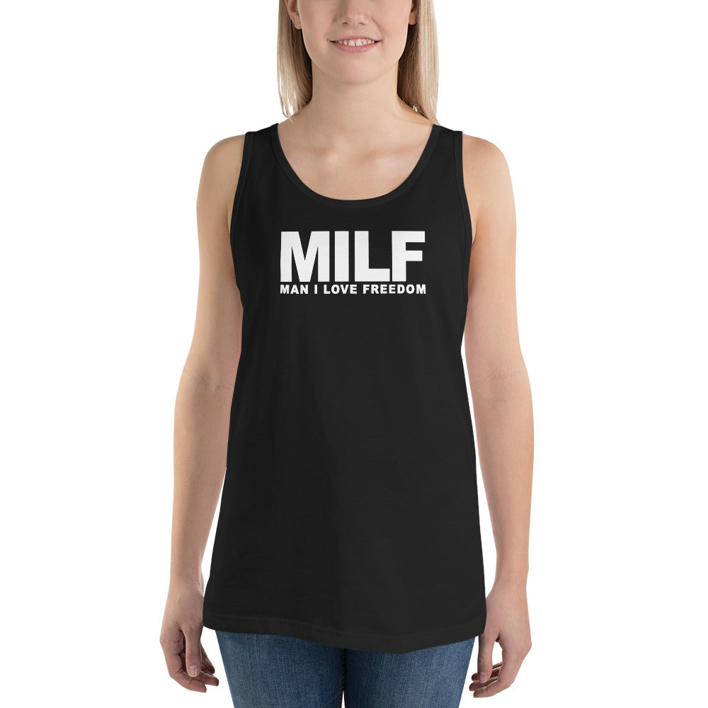 Funny MILF USA Freedom Joke Unisex Tank Top