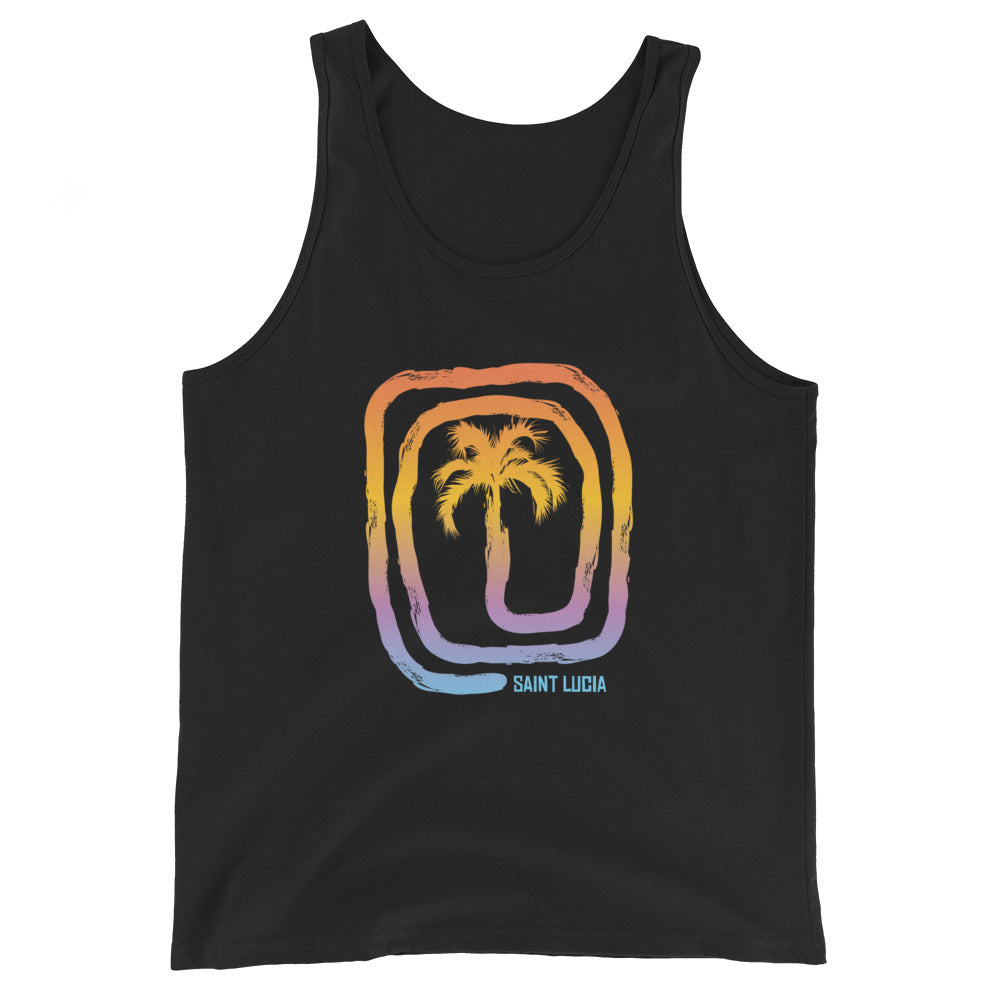 Cool Saint Lucia Beach Palm Tree Vacation Souvenir Unisex Tank Top