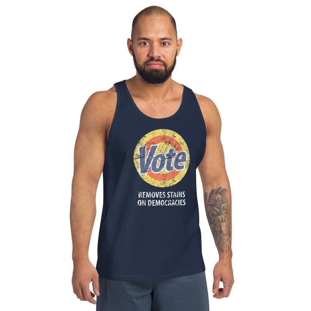 Vote Parody Political Democrats Funny Anti Trump Joke Unisex Tank Top