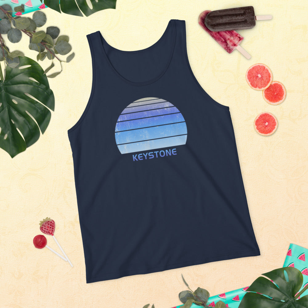 Retro Keystone Colorado Ski Skiing Fan Unisex Tank Top