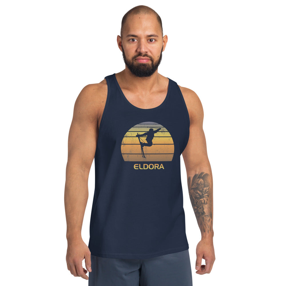 Cool Retro Eldora Colorado Skiing Ski Fan Unisex Tank Top