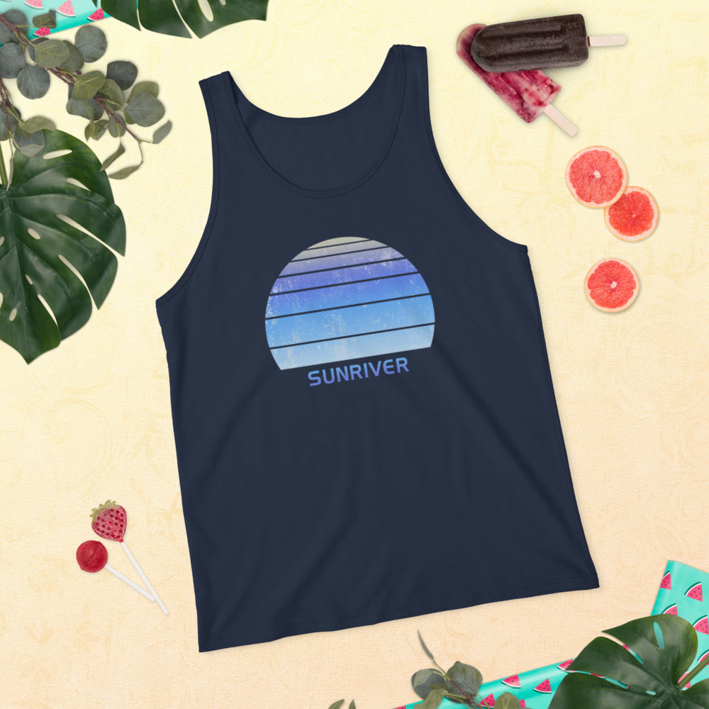 Retro Sunriver Oregon Ski Skiing Fan Unisex Tank Top