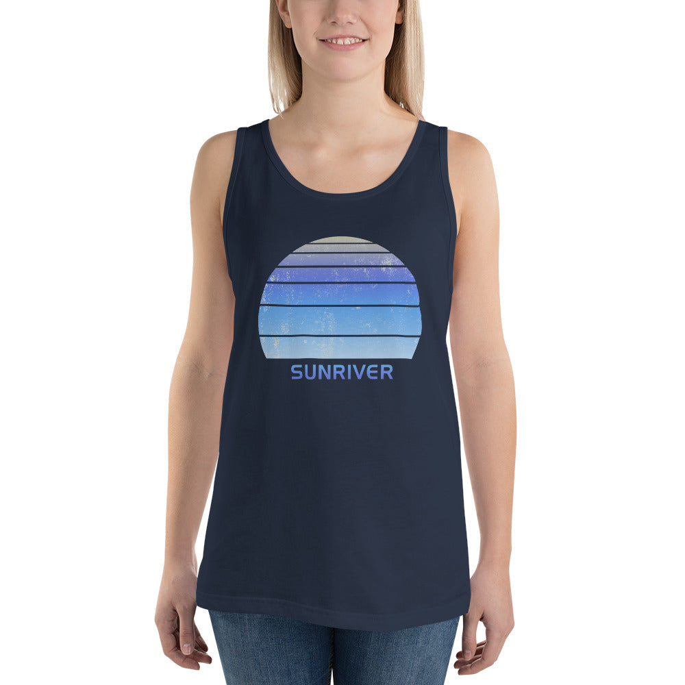 Retro Sunriver Oregon Ski Skiing Fan Unisex Tank Top