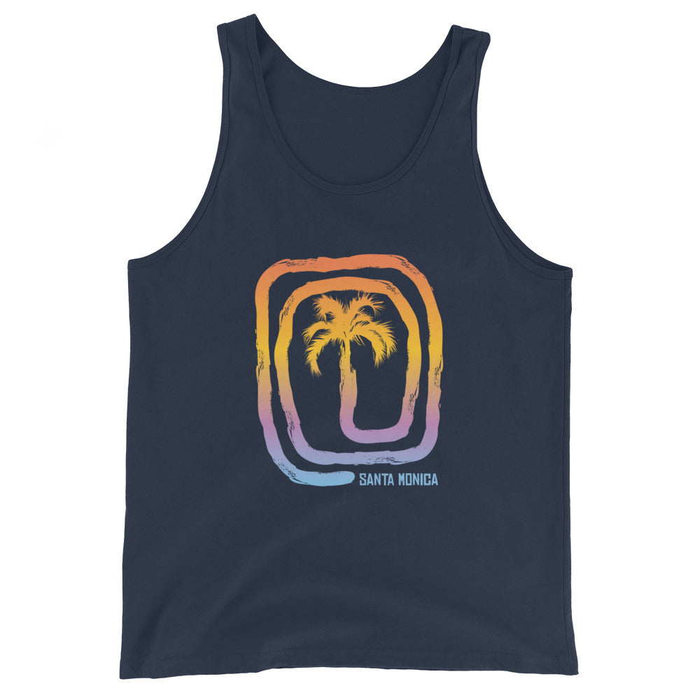 Cool Santa Monica California Beach Palm Tree Vacation Souvenir Unisex Tank Top