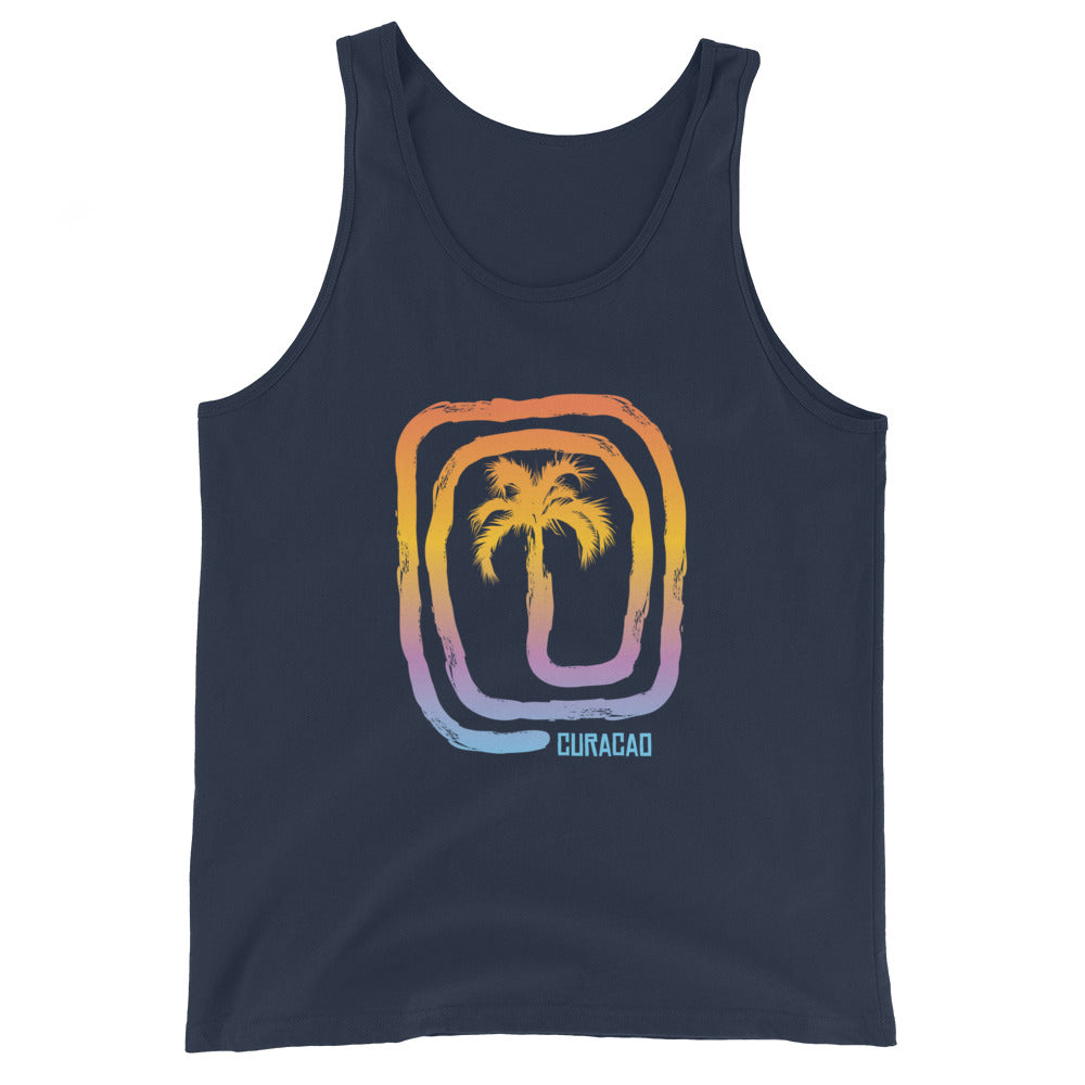 Cool Curacao Palm Tree Souvenir Vacation Unisex Tank Top