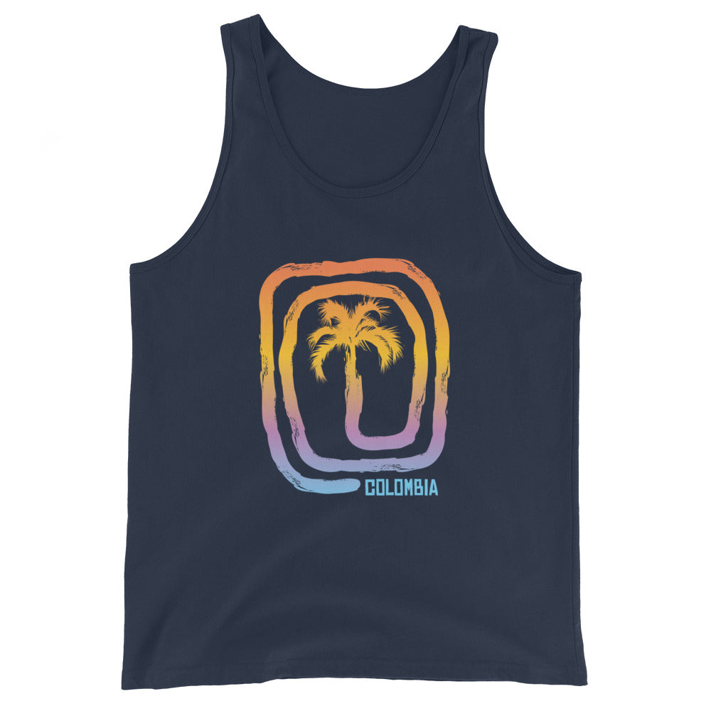 Cool Colombia Beach Palm Tree Vacation Souvenir Unisex Tank Top